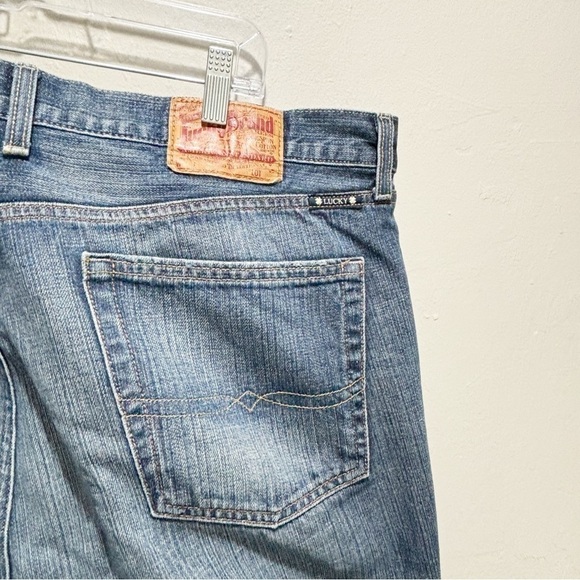 🍀LUCKY BRAND Men’s Blue 361 Vintage Straight Jeans In Hipster Wash Size 40”X32” - Picture 6 of 10